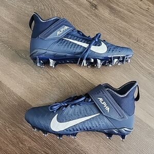 Sz 13 Nike Alpha Menace Pro 2 Mid Football Cleats Navy Blue BV3945-404 Mens